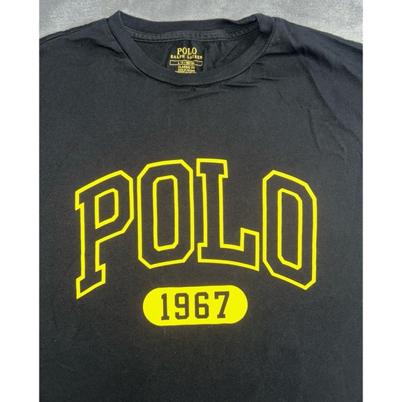 Polo by Ralph Lauren Black and Yellow Men's Shirt - Picture 1 of 5